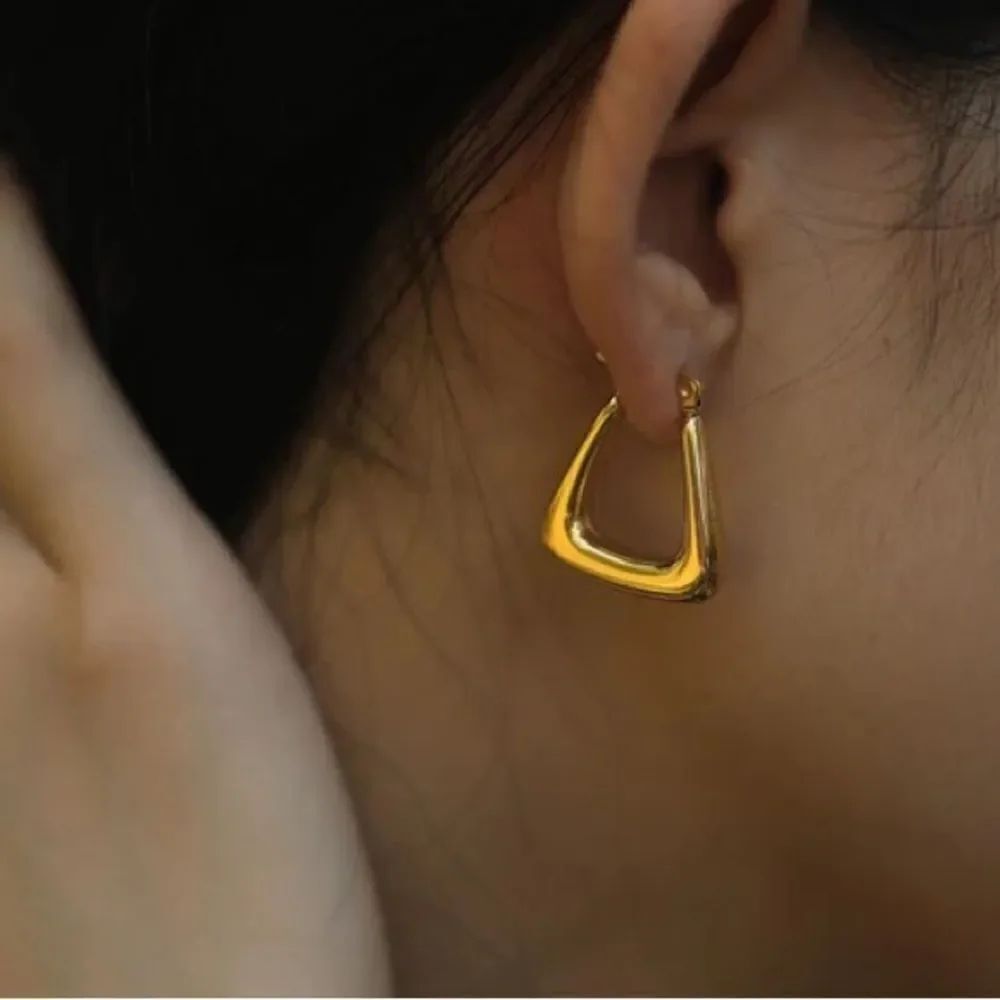 Minimalist hoop earrings #555